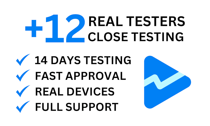 provide 12 testers for your google play closed testing