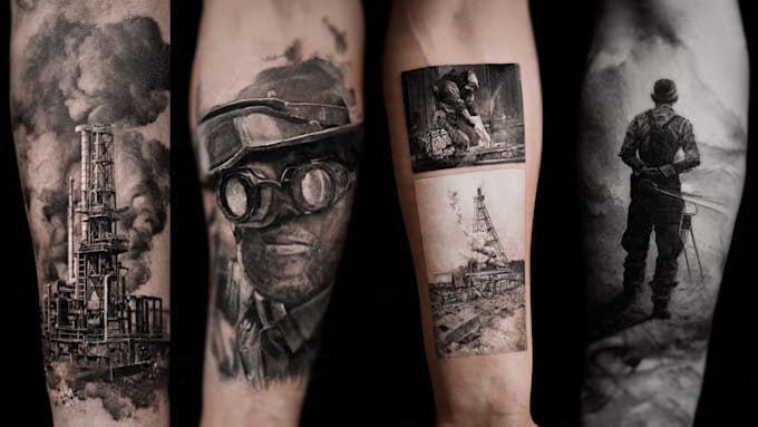 create unique realism tattoo design with my style