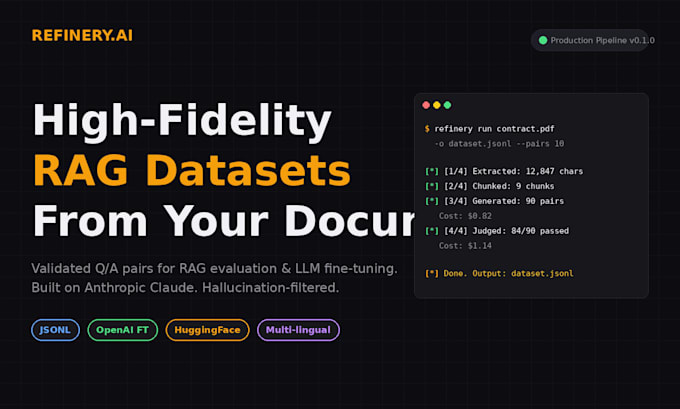 generate high quality QA evaluation dataset for your rag system