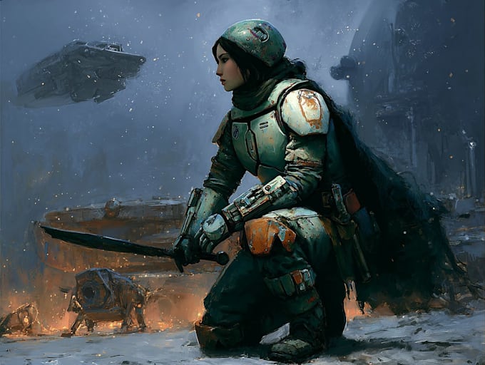 create star wars and sci fi illustration