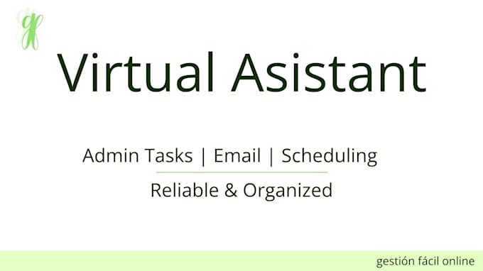 your virtual assistant for admin tasks, email and scheduling