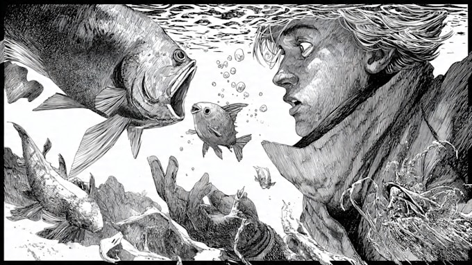 draw special comic illustration or graphic novel