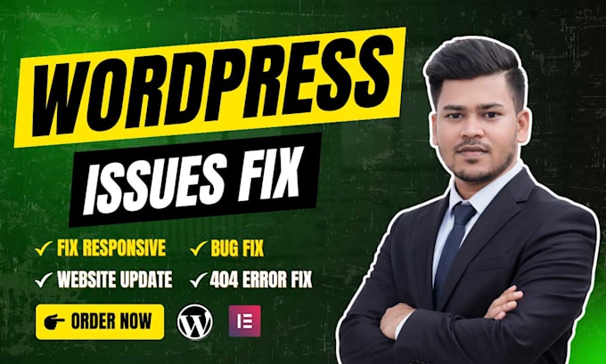 fix wordpress issues, bugs, 404 errors, responsive problems and update website