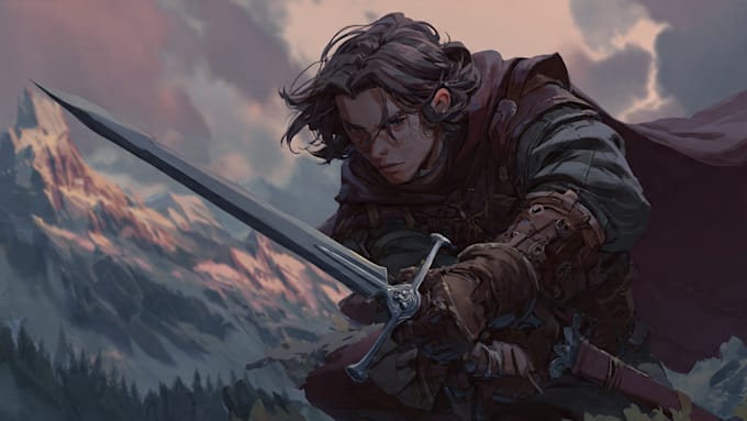 fantasy dnd character illustration