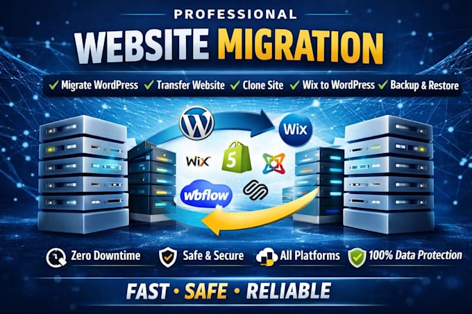 migrate wordpress, transfer website, clone website, wix to wordpress, backup