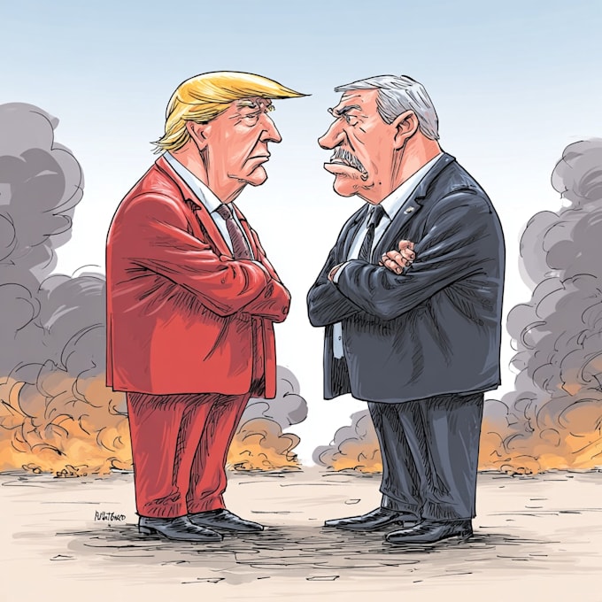 make you political funny cartoon portrait