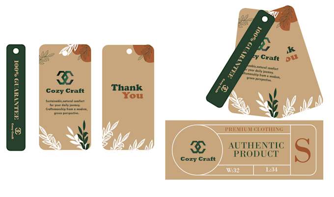 design clothing and hang tag