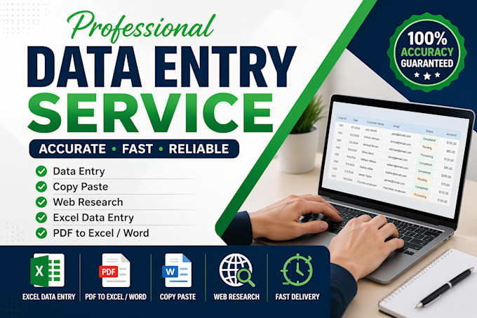 do data entry, pdf to excel, pdf to word data entry