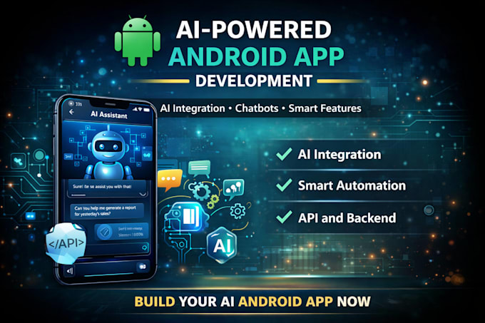develop an android app with ai integration chatgpt ml apis