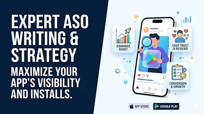do expert aso and write app descriptions for google play and app store