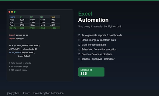 automate your excel reports and data tasks with python