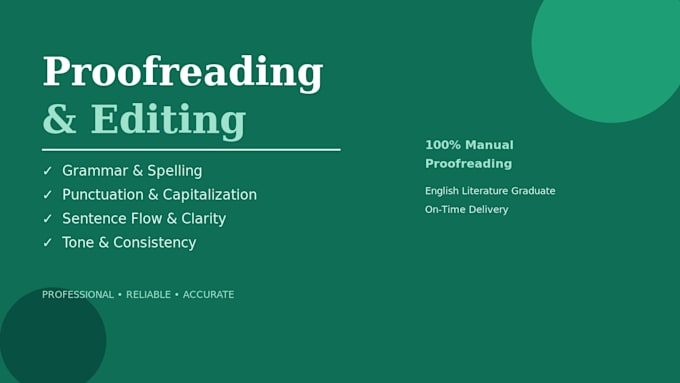proofread and edit your document for grammar and clarity