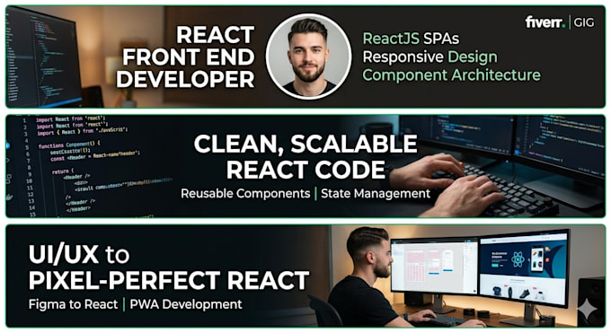 build a responsive react js frontend website or dashboard