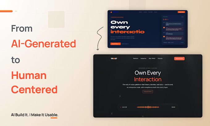 redesign your ai generated app or mvp to feel human and intuitive