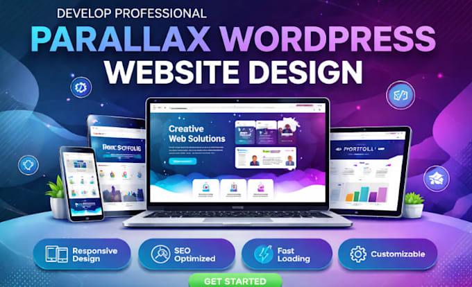 develop professional parallax website design for your business