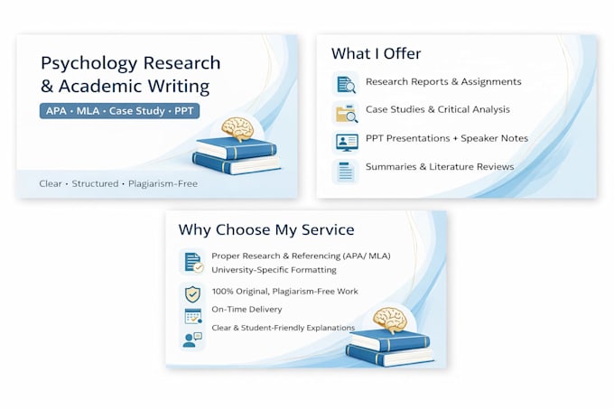 assist with academic research, writing, and ppts
