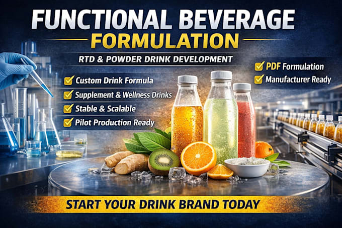 develop functional beverage or supplement drink formulation