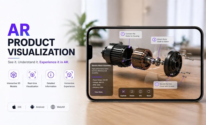 develop augmented reality ar app android, ios using unity, arcore, arkit