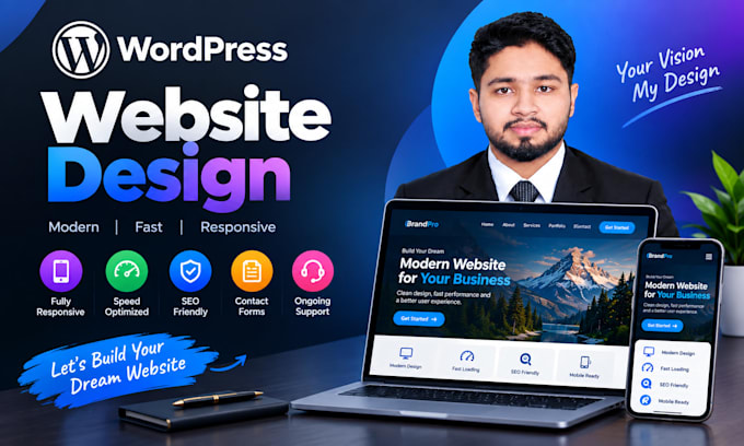 design a fast loading  wordpress website for your business