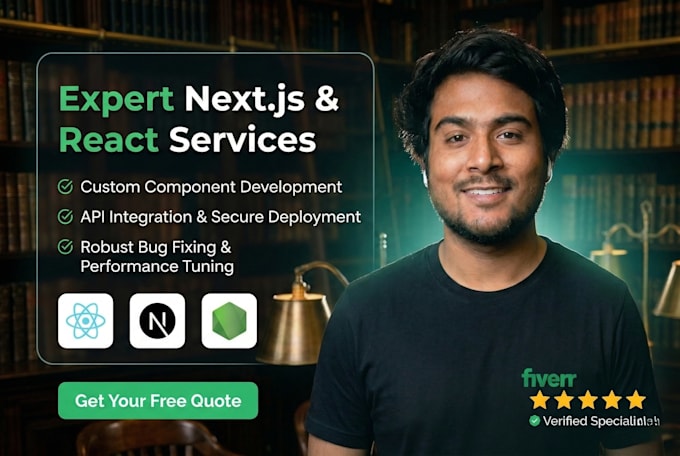 fix react js and next js bugs and errors in 1 day