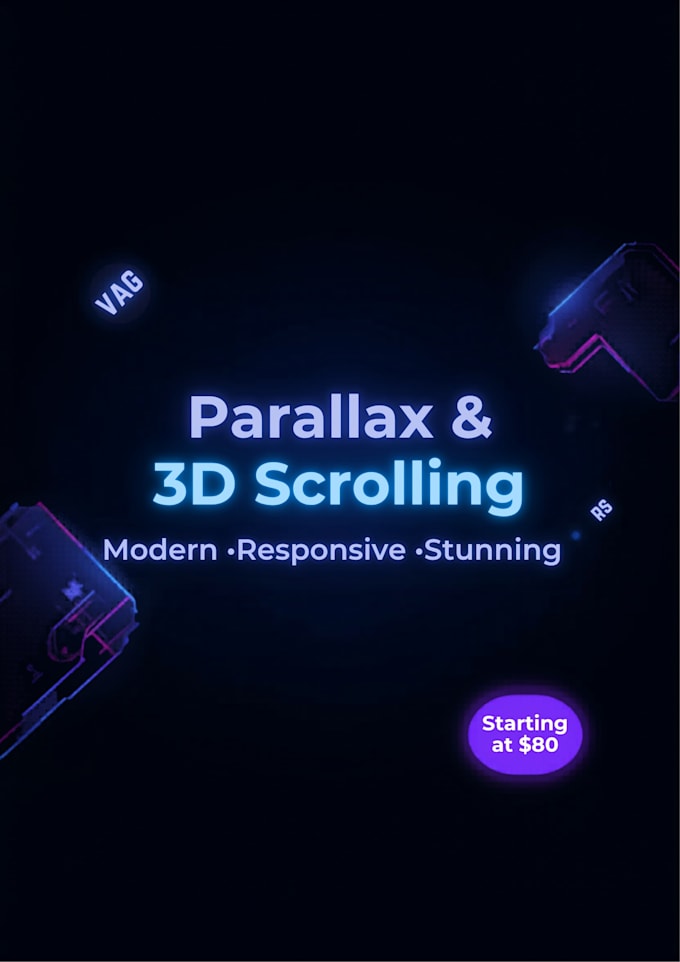 build a modern parallax or 3d scrolling website for you