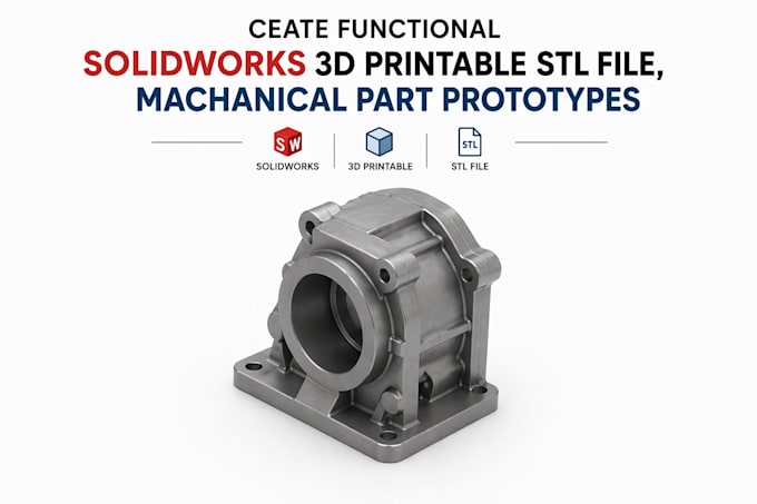 Crearé archivos stl funcionales de solidworks imprimibles en 3d ...