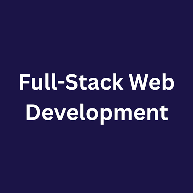 build a full stack web application