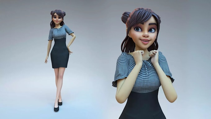 create, rig and animate 3d character model, mmd, vrchat, vroid, cc4,c4d, blender