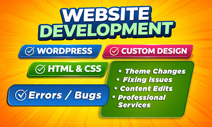 fix wordpress errors, bugs, customize websites, and edit HTML CSS