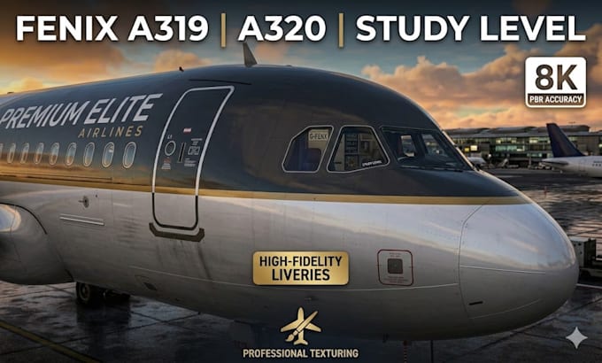 create realistic fenix a319 a320 and study level aircraft liveries