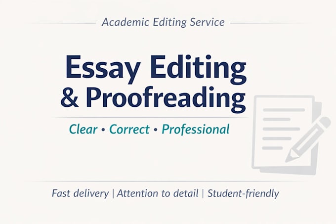 professionally write, edit and proofread your essay or assignment