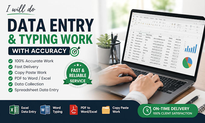 do data entry and typing work with accuracy
