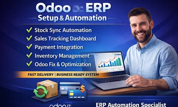 setup odoo 19 stock sync sales tracker and payment automation system