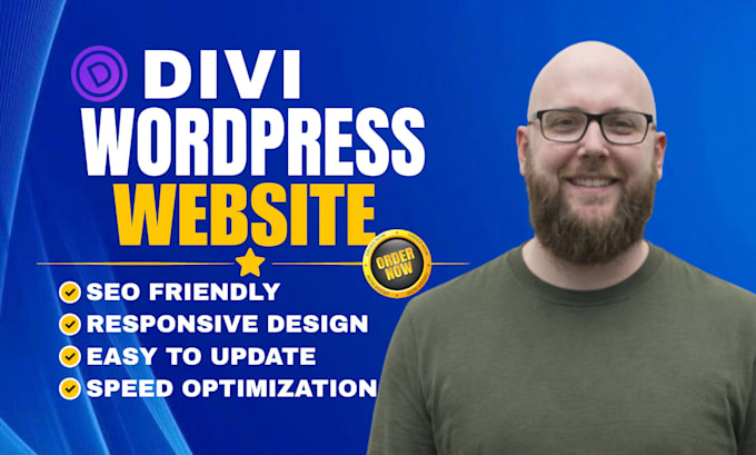 be divi expert for wordpress divi website, using divi builder, wpbakery and SEO