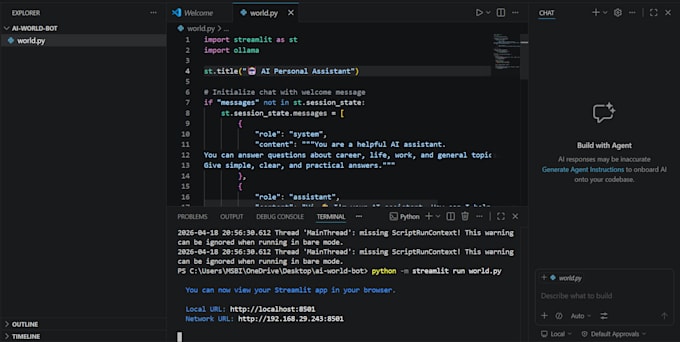 create ai chatbot, ai agent, or voice bot using local ai