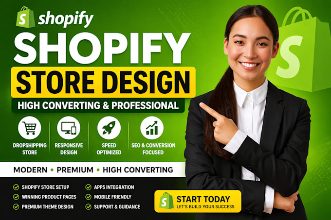 build, design or redesign  shopify website, shopify store design,ecommerce store