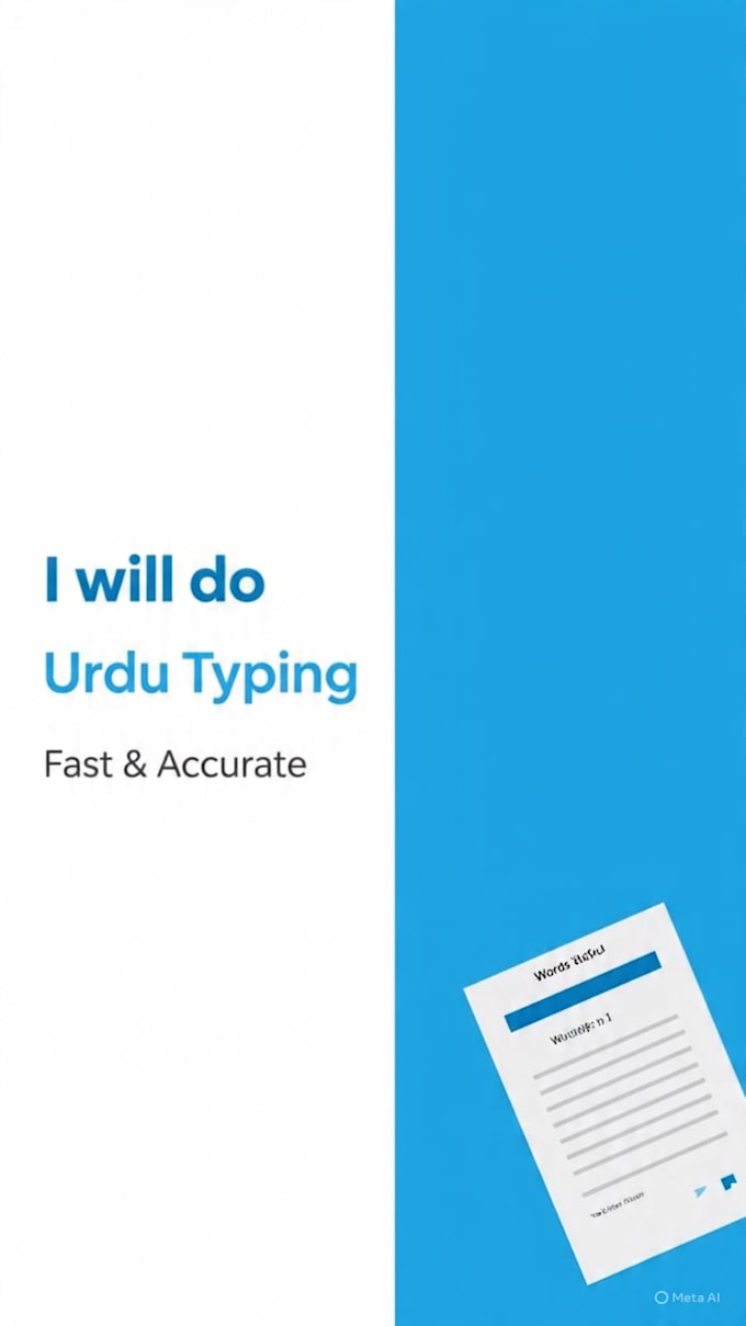 do accurate urdu typing and data entry work