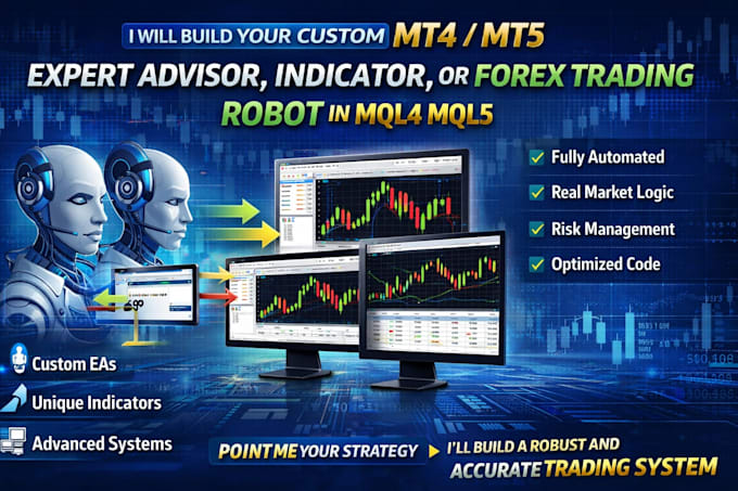 code expert advisor, indicator for mt4 mt5, mql4 mql5 forex eas, trading robot