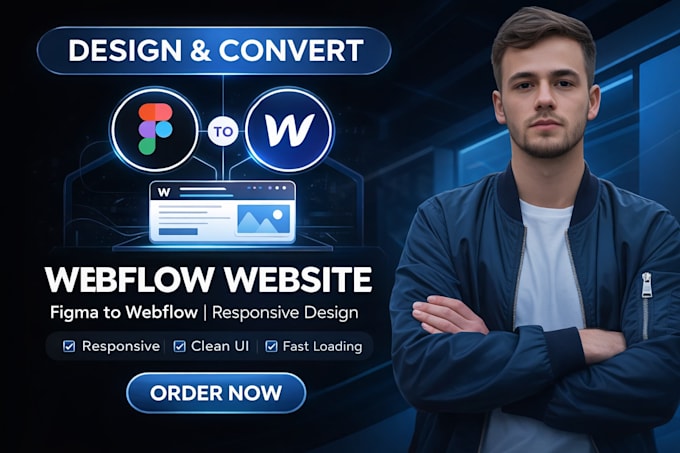 design or redesign a responsive webflow website, figma to webflow for business