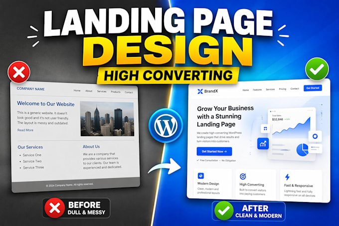 create a responsive wordpress landing page