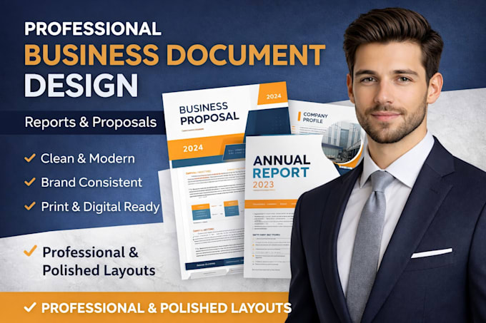 Design professional business document, report and proposal by ...