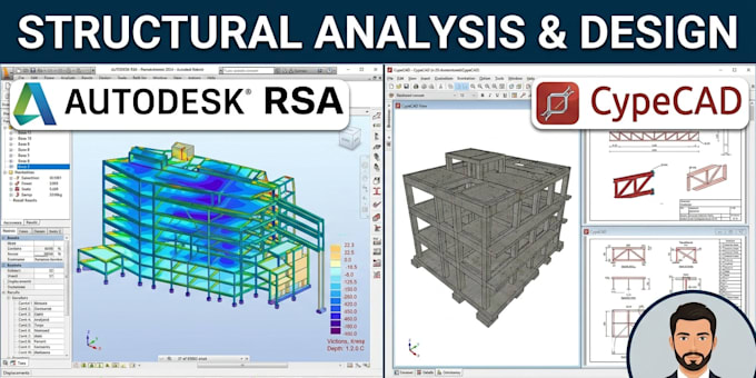 perform structural analysis and design using robot structural analys and cypecad