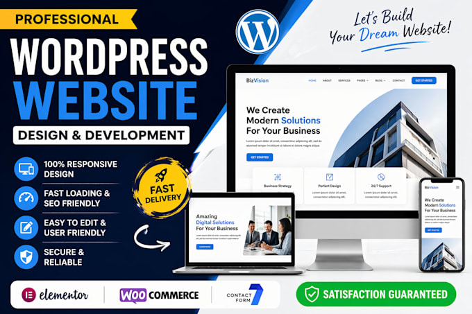create a responsive wordpress website or blog