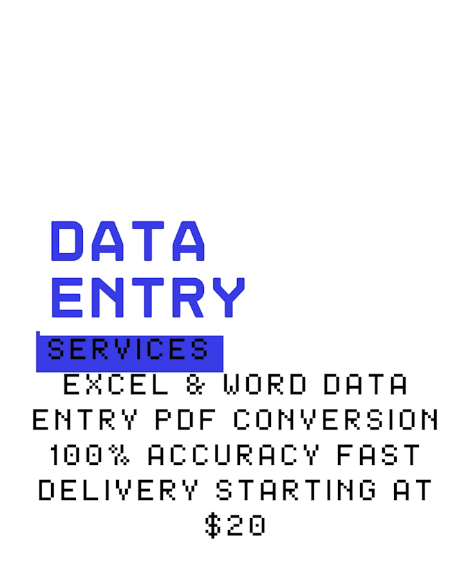 do fast and accurate data entry in excel or word
