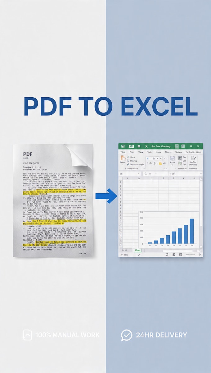 Accurate pdf to excel data entry 5 pages in 24 hours by Dihanstudiobd ...