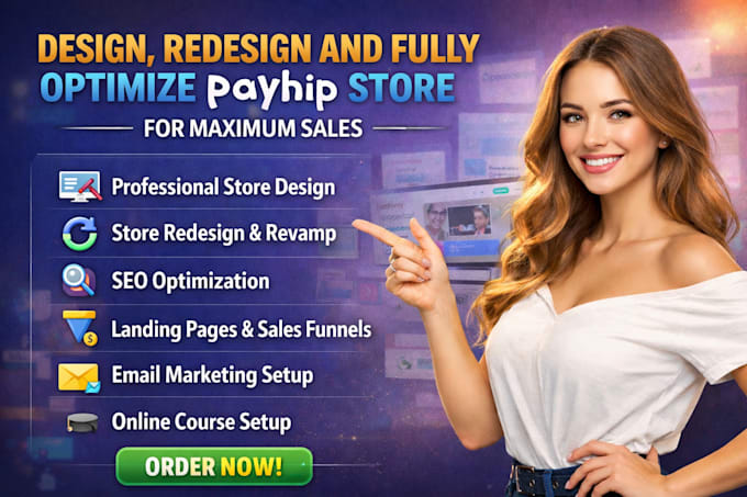 design redesign and fully optimize payhip store for maximum sales
