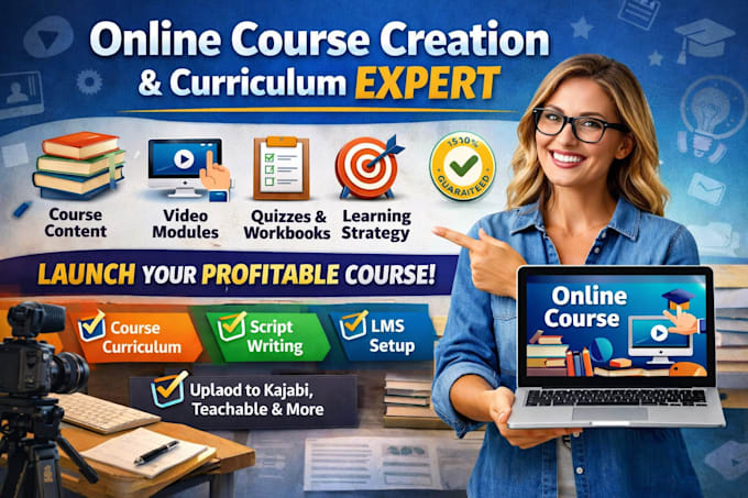 create online course content curriculum and video course modules