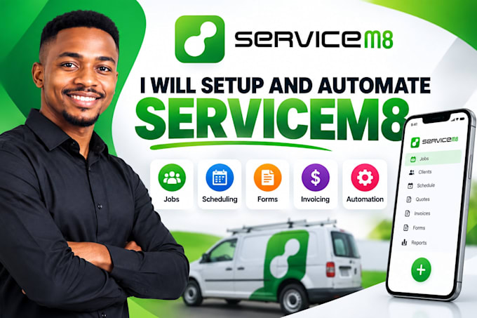 setup and automate servicem8 for forms invoice and workflow