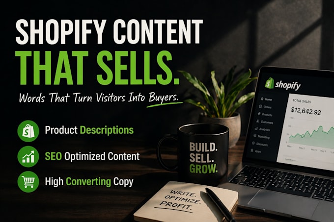 high converting shopify store content that boosts sales