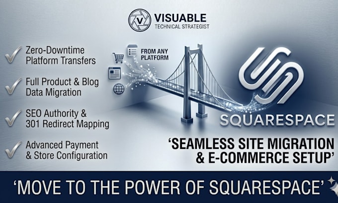 provide squarespace ecommerce setup and migrate your site to squarespace